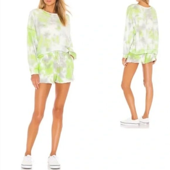 NWT Free People KELLY SET in Citron, Gray & Cream - Picture 1 of 11